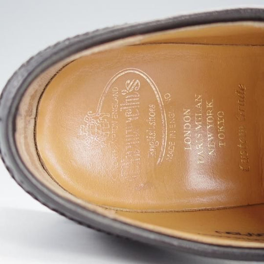 極上★チャーチ 75G/UK7.5【定価￥198,000-★グラフトン/GRAFTON】173ラスト/フルブローグ/黒/メンズ/Church's★i761