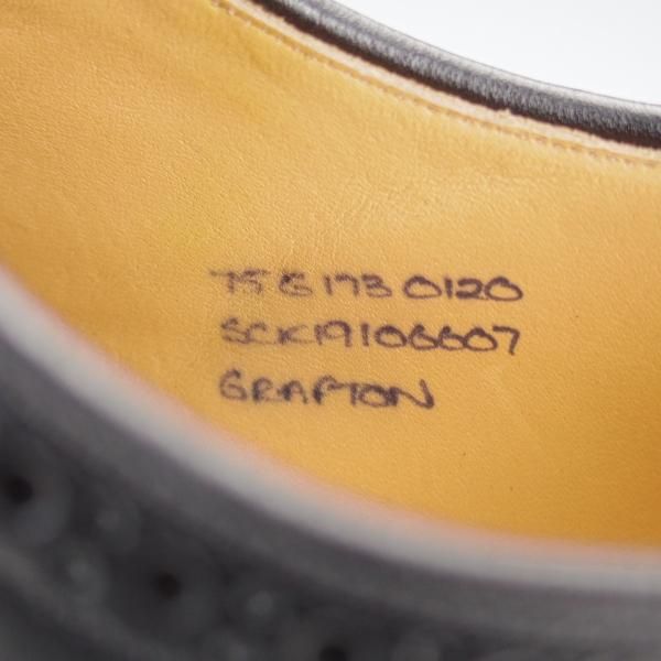 極上★チャーチ 75G/UK7.5【定価￥198,000-★グラフトン/GRAFTON】173ラスト/フルブローグ/黒/メンズ/Church's★i761