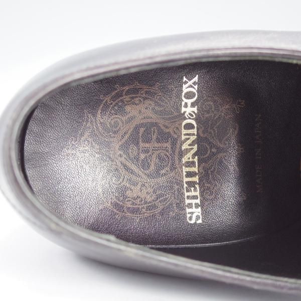 極美品★シェットランドフォックス SIZE 7【定価￥59,400-★デューク/DUKE/057F】ホールカット/カーフ/黒/メンズ/Shetlandfox★i765