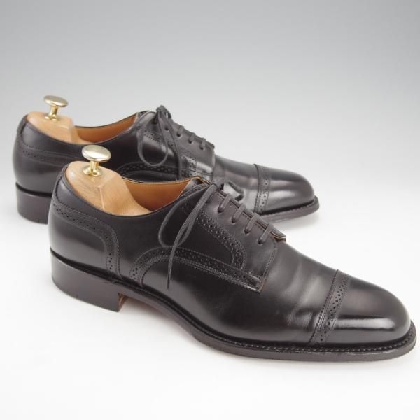 極美品★シェットランドフォックス SIZE 7【定価￥51,700-★日比谷OKUROJI店限定モデル/547F】ドレイトン/カーフ/黒/Shetlandfox★i766