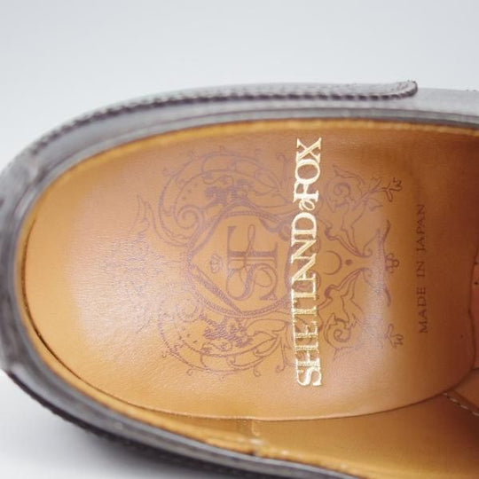 極美品★シェットランドフォックス SIZE 7【定価￥51,700-★日比谷OKUROJI店限定モデル/547F】ドレイトン/カーフ/黒/Shetlandfox★i766