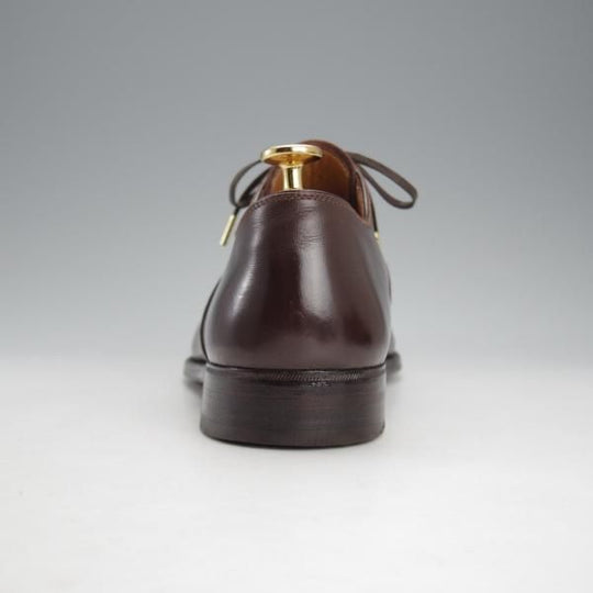 美品★(伊)メルクーリオ UK8程度【ビスポーク品★シュ—ツリー付き/ストレートチップ】濃茶/カーフ/メンズ/Mercurio★i767