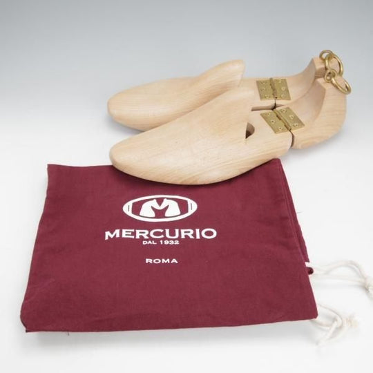 美品★(伊)メルクーリオ UK8程度【ビスポーク品★シュ—ツリー付き/ストレートチップ】濃茶/カーフ/メンズ/Mercurio★i767