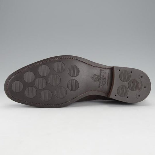 未使用★クロケット&ジョーンズ 6E【定価￥85,320-★CITYソール/YEOVIL】377ラスト/WAX CALF/セミブローグ/Crockett&Jones★i768