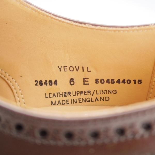 未使用★クロケット&ジョーンズ 6E【定価￥85,320-★CITYソール/YEOVIL】377ラスト/WAX CALF/セミブローグ/Crockett&Jones★i768