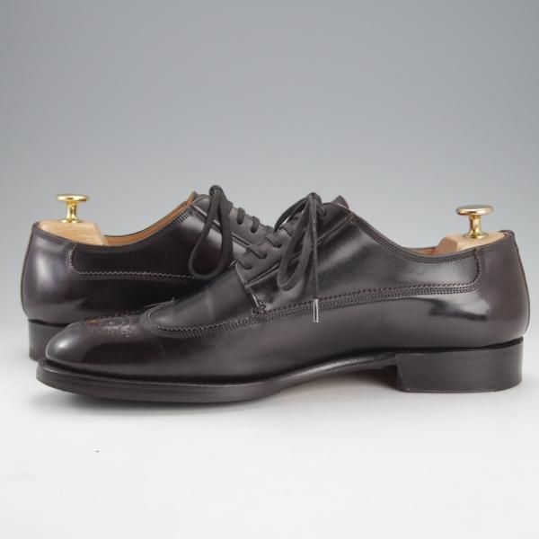 美品★(伊)F.LLIジャコメッティ SIZE 41【コードバン仕様★ハンドソーンウェルテッド製法/九分仕立て】FG126/黒/Giacometti★i770