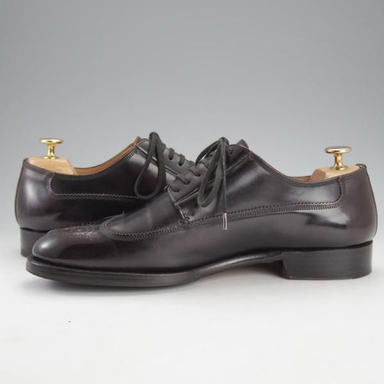 美品★(伊)F.LLIジャコメッティ SIZE 41【コードバン仕様★ハンドソーンウェルテッド製法/九分仕立て】FG126/黒/Giacometti★i770