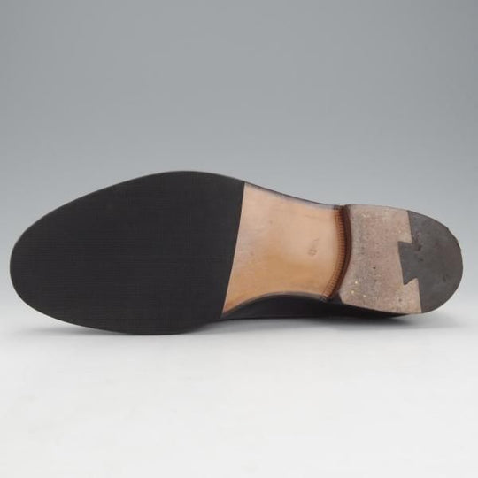 美品★(伊)F.LLIジャコメッティ SIZE 41【コードバン仕様★ハンドソーンウェルテッド製法/九分仕立て】FG126/黒/Giacometti★i770