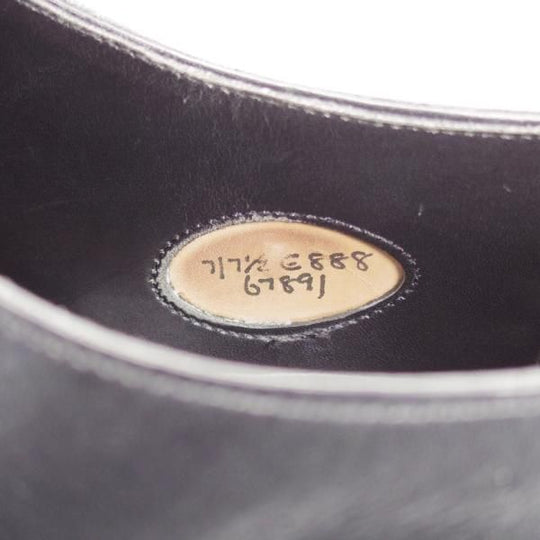 極上★エドワードグリーン 7E【現行定価￥189,200-★ASQUITH/アスキス/888ラスト】旧ロゴ/セミブローグ/カーフ/黒/EDWARD GREEN★i773