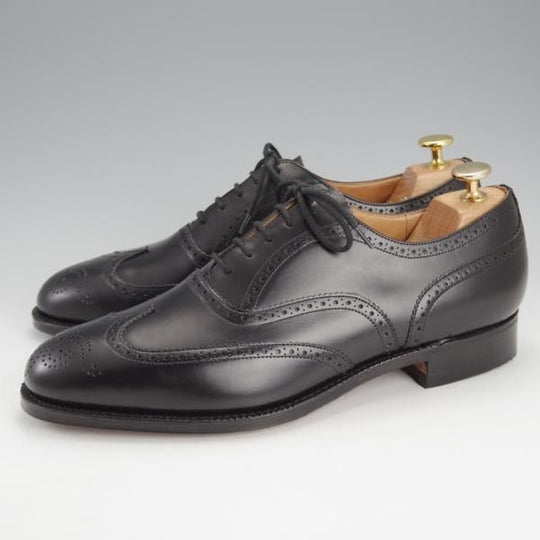 未使用★チャーチ 80F/UK8【旧チャーチ★デッドストック品/3都市ロゴ】84ラスト/フルブローグ/黒/カーフ/メンズ/Church's★i774