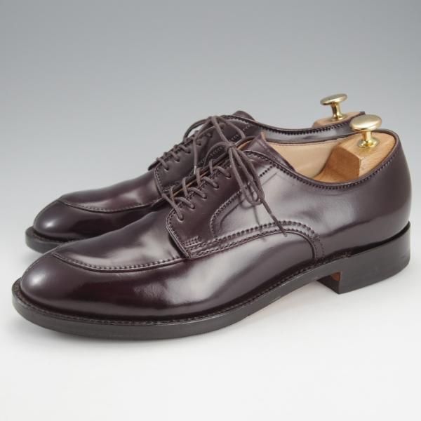 極美品★オールデン 7.5D【定価￥169,400-★コードバン仕様/モディファイドラスト/54321】Vチップ/#8/バーガンディー/赤茶/Alden★i776