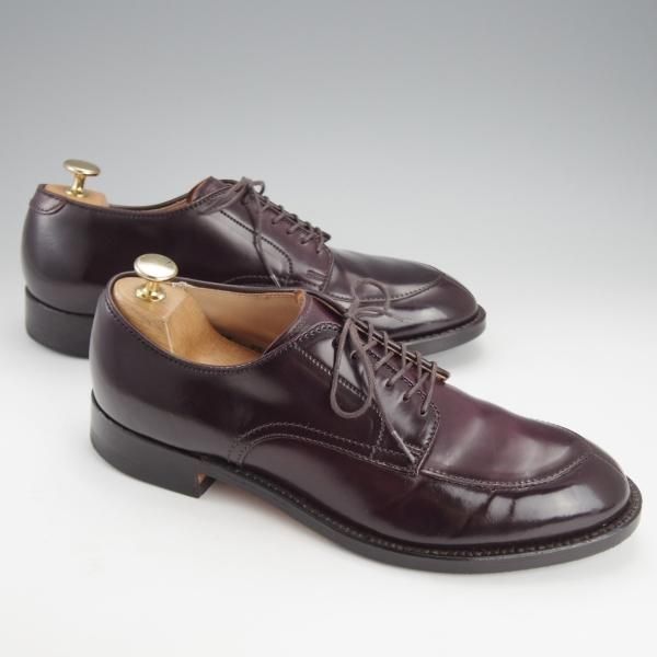 極美品★オールデン 7.5D【定価￥169,400-★コードバン仕様/モディファイドラスト/54321】Vチップ/#8/バーガンディー/赤茶/Alden★i776