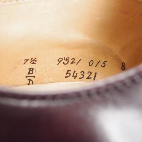 極美品★オールデン 7.5D【定価￥169,400-★コードバン仕様/モディファイドラスト/54321】Vチップ/#8/バーガンディー/赤茶/Alden★i776