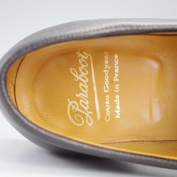 極美品★パラブーツ SIZE 6【定価￥77,000-★アドニス/ADONIS】コインローファー/グレインレザー/黒/メンズ/Paraboot★i777