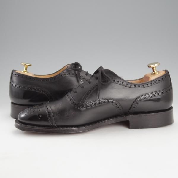 極上★チャーチ 60F/UK6【現行定価￥155,100-★ディプロマット/DIPLOMAT】173ラスト/セミブローグ/カーフ/黒/メンズ/Church's★i779