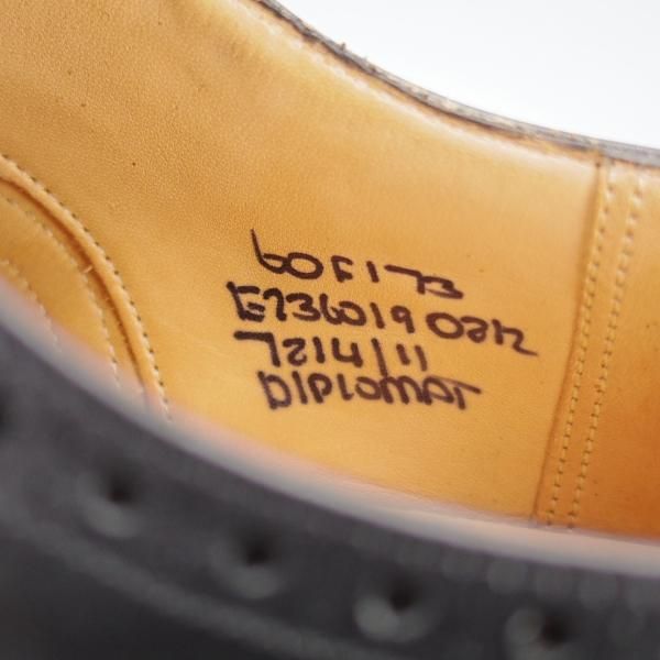 極上★チャーチ 60F/UK6【現行定価￥155,100-★ディプロマット/DIPLOMAT】173ラスト/セミブローグ/カーフ/黒/メンズ/Church's★i779