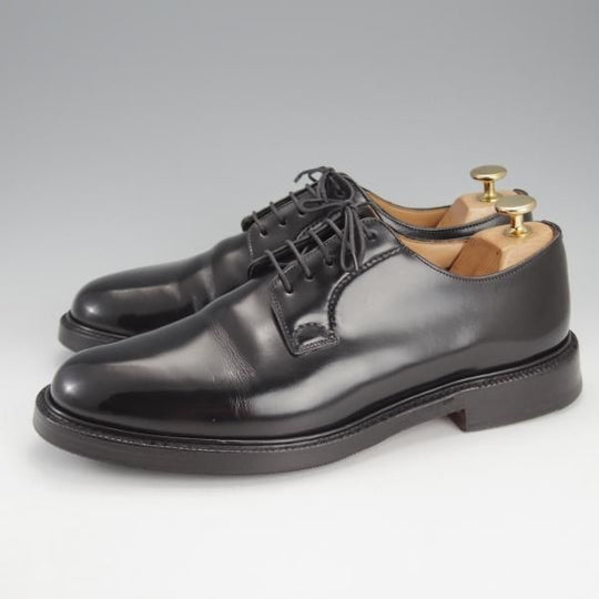極上★チャーチ 75F/UK7.5【現行定価￥165,000-★シャノン/SHANNON】103ラスト/プレーントゥ/黒/メンズ/Church's★i780