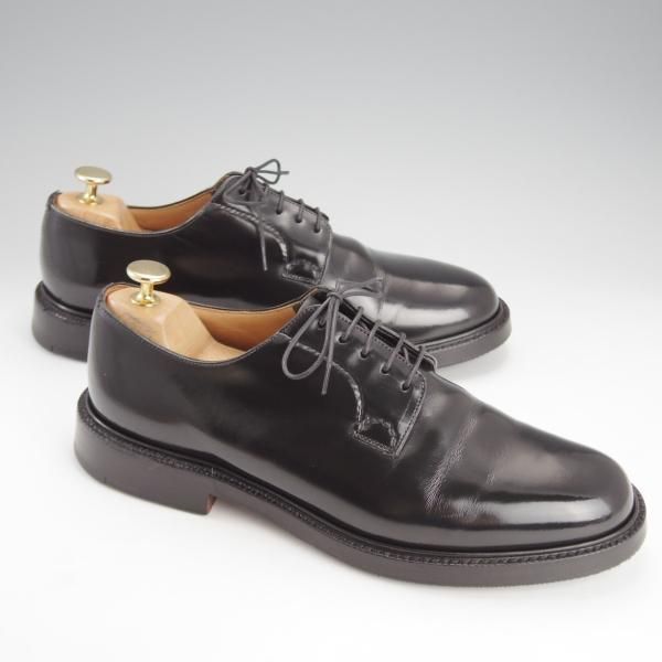 極上★チャーチ 75F/UK7.5【現行定価￥165,000-★シャノン/SHANNON】103ラスト/プレーントゥ/黒/メンズ/Church's★i780