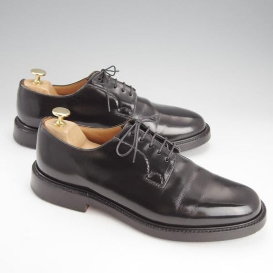 極上★チャーチ 75F/UK7.5【現行定価￥165,000-★シャノン/SHANNON】103ラスト/プレーントゥ/黒/メンズ/Church's★i780