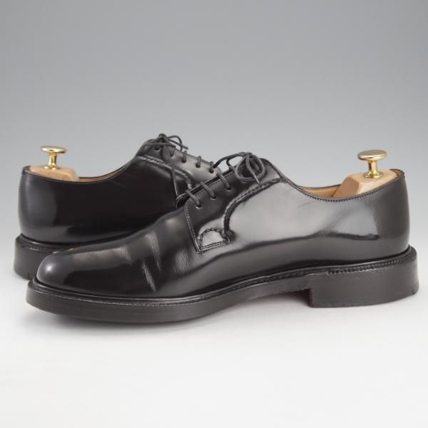 極上★チャーチ 75F/UK7.5【現行定価￥165,000-★シャノン/SHANNON】103ラスト/プレーントゥ/黒/メンズ/Church's★i780