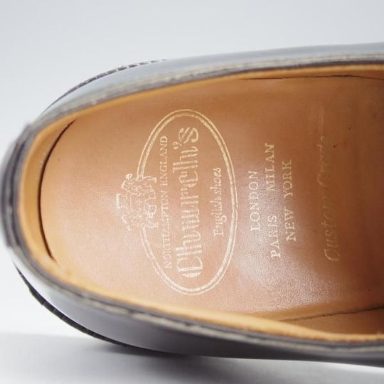 極上★チャーチ 75F/UK7.5【現行定価￥165,000-★シャノン/SHANNON】103ラスト/プレーントゥ/黒/メンズ/Church's★i780