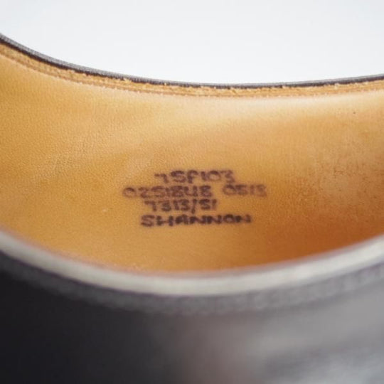 極上★チャーチ 75F/UK7.5【現行定価￥165,000-★シャノン/SHANNON】103ラスト/プレーントゥ/黒/メンズ/Church's★i780