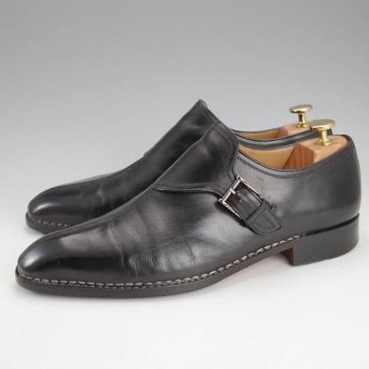 ★(伊)アメデオ・テストーニ SIZE 7.5【定価20万円程度★ノルベジェーゼ製法/Amedeoライン】モンクストラップ/カーフ/黒/a.testoni★i782