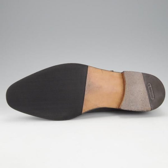 ★(伊)アメデオ・テストーニ SIZE 7.5【定価20万円程度★ノルベジェーゼ製法/Amedeoライン】モンクストラップ/カーフ/黒/a.testoni★i782
