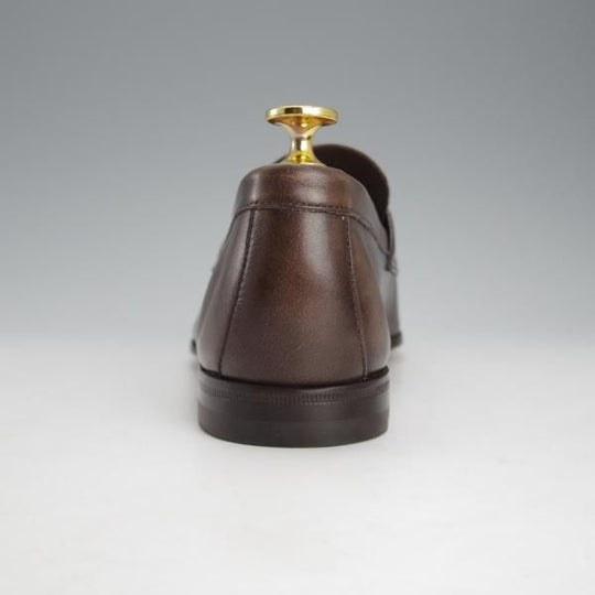 未使用★(伊)サントーニ SIZE 6【★コインローファー/13903】カーフ/濃茶/メンズ/Santoni★i783