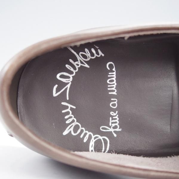 未使用★(伊)サントーニ SIZE 6【★コインローファー/13903】カーフ/濃茶/メンズ/Santoni★i783