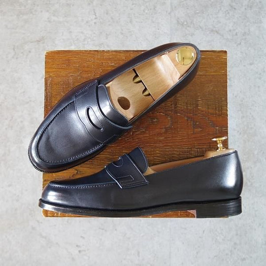 ★クロケット&ジョーンズ 6.5E【定価￥95,700-★JLロペス似寄りモデル/ビームスF別注】コインローファー/紺/Crockett&Jones★i785