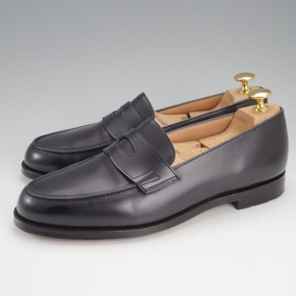 ★クロケット&ジョーンズ 6.5E【定価￥95,700-★JLロペス似寄りモデル/ビームスF別注】コインローファー/紺/Crockett&Jones★i785