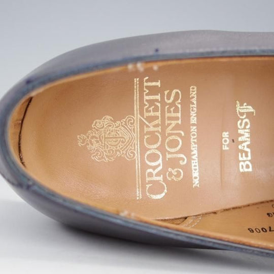 ★クロケット&ジョーンズ 6.5E【定価￥95,700-★JLロペス似寄りモデル/ビームスF別注】コインローファー/紺/Crockett&Jones★i785