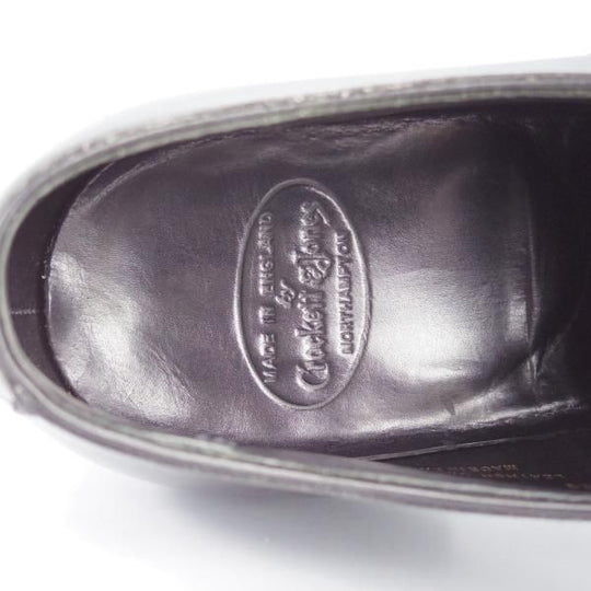 極上★クロケット&ジョーンズ 7.5D【定価￥101,200-★ハンドグレードライン/HARLEY】セミブローグ/カーフ/黒/Crockett&Jones★i786