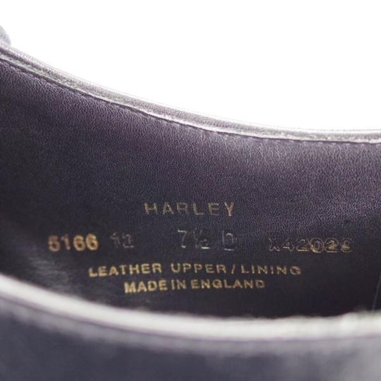 極上★クロケット&ジョーンズ 7.5D【定価￥101,200-★ハンドグレードライン/HARLEY】セミブローグ/カーフ/黒/Crockett&Jones★i786