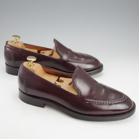 美品★オールデン 7.5D【定価￥123,200-★コードバン/ビームス別注/N6214】マディソン/スリッポン/ローファー/赤茶/BEAMS/Alden★i787