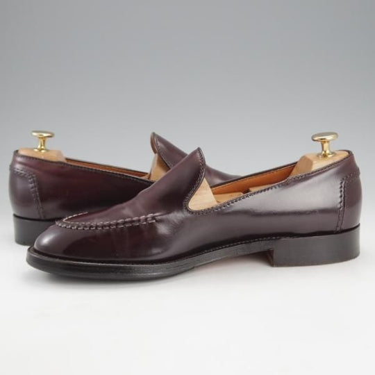 美品★オールデン 7.5D【定価￥123,200-★コードバン/ビームス別注/N6214】マディソン/スリッポン/ローファー/赤茶/BEAMS/Alden★i787