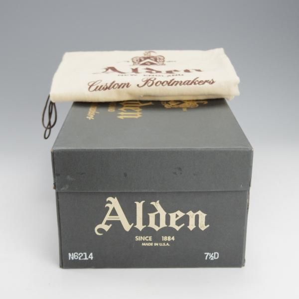 美品★オールデン 7.5D【定価￥123,200-★コードバン/ビームス別注/N6214】マディソン/スリッポン/ローファー/赤茶/BEAMS/Alden★i787