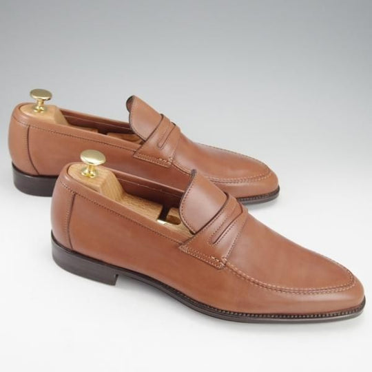 未使用★(伊)ストール・マンテラッシ SIZE 41【定価10万円以上★コインローファー/茶】カーフ/メンズ/SUTOR MANTELLASSI★i788