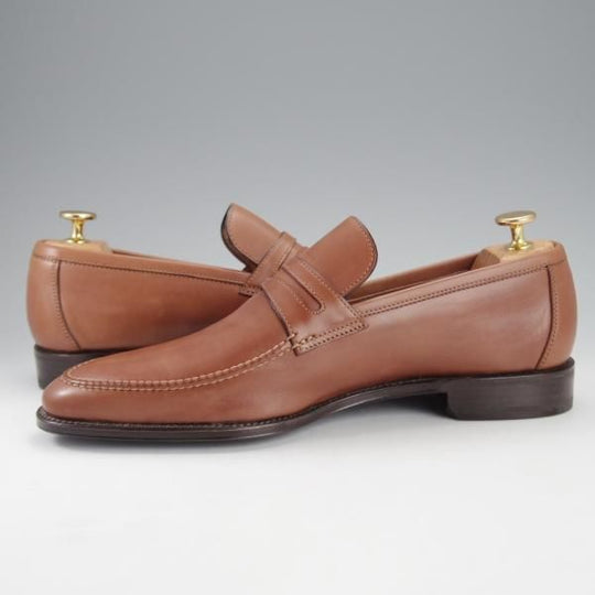 未使用★(伊)ストール・マンテラッシ SIZE 41【定価10万円以上★コインローファー/茶】カーフ/メンズ/SUTOR MANTELLASSI★i788