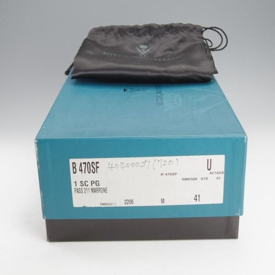 未使用★(伊)ストール・マンテラッシ SIZE 41【定価10万円以上★コインローファー/茶】カーフ/メンズ/SUTOR MANTELLASSI★i788