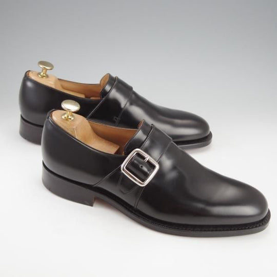 未使用★チャーチ 65F/UK6.5【現行定価￥181,500-★100ラスト/Westbury】ウェストバリー/モンクストラップ/黒/メンズ/Church's★i789