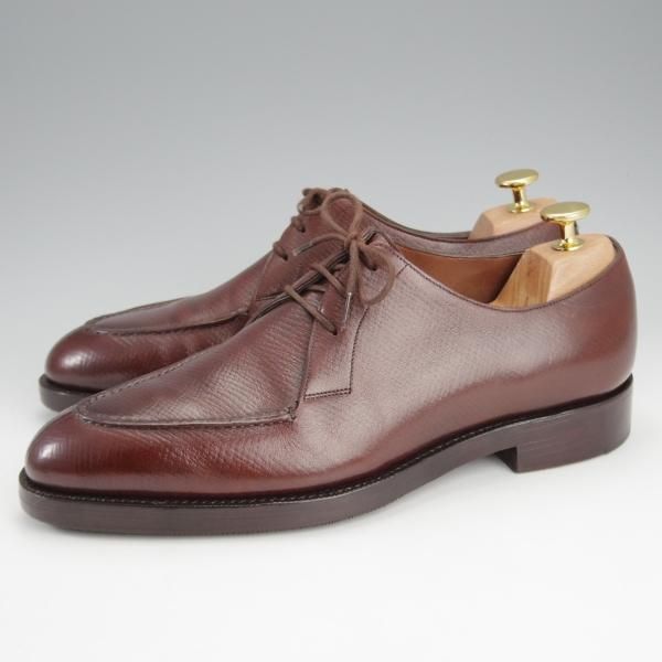 極美品★(英)ガジアーノ&ガーリング UK6【定価￥189,000-★(英)ALFRED DUNHILL別注/スキンステッチ】Uチップ/茶/メンズ★i791