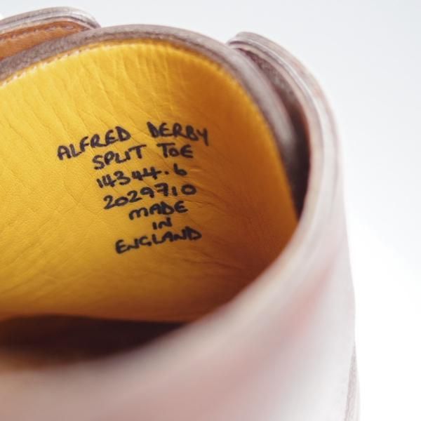 極美品★(英)ガジアーノ&ガーリング UK6【定価￥189,000-★(英)ALFRED DUNHILL別注/スキンステッチ】Uチップ/茶/メンズ★i791