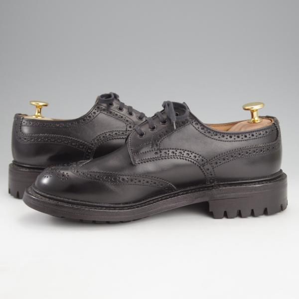 極美品★トリッカーズ(レディース) SIZE 5.5【バートン同系モデル★カントリーシューズ/L5095】フルブローグ/黒/短靴/Tricker's★i792