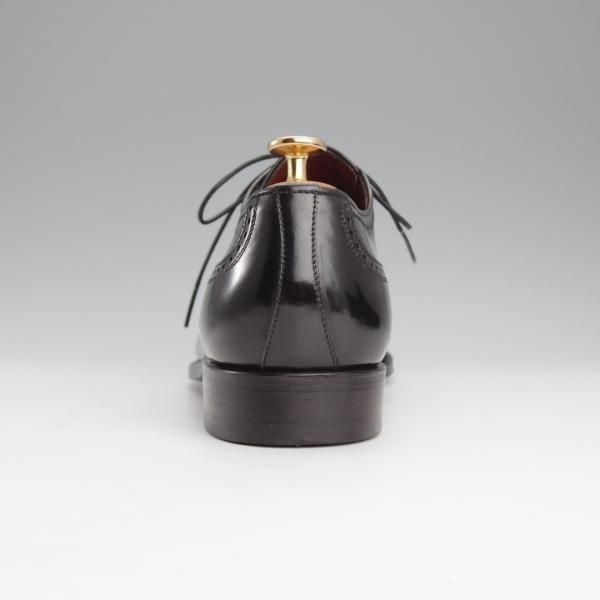 極美品★(伊)ア・テストーニ SIZE 7.5【★ロングウイング/黒】ポリッシュレザー/メンズ/a.testoni★i794