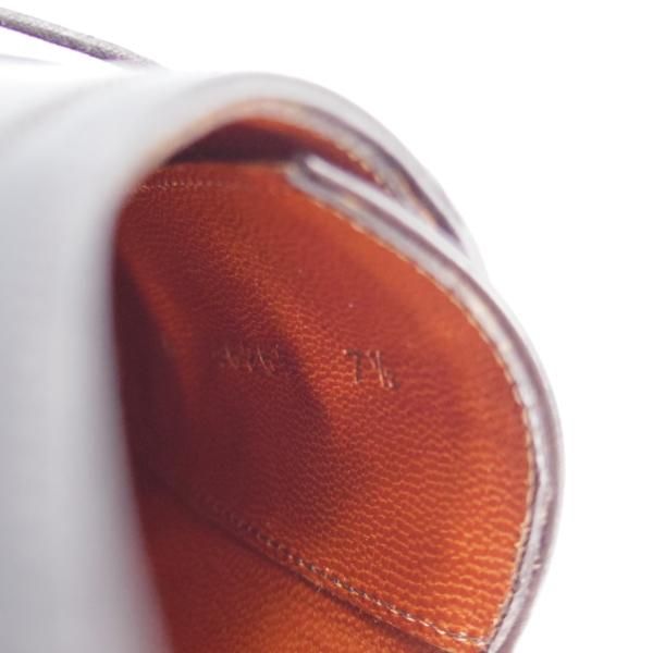 極美品★(伊)ア・テストーニ SIZE 7.5【★ロングウイング/黒】ポリッシュレザー/メンズ/a.testoni★i794