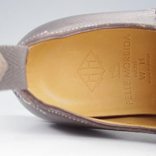 ほぼ試着程度★WH/ダブルエイチ SIZE 7【定価￥50,600-★PELLE MORBIDA別注/ダブルモンク】グレインレザー/濃茶/メンズ★i797