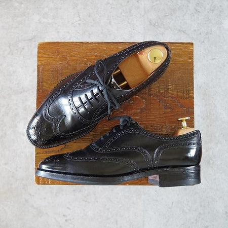 極美品★チャーチ 50F/UK5【現行定価￥160,600-★旧チャーチ/73ラスト/CHETWYND】チェットウィンド/3都市ロゴ/黒/メンズ/Church's★i798