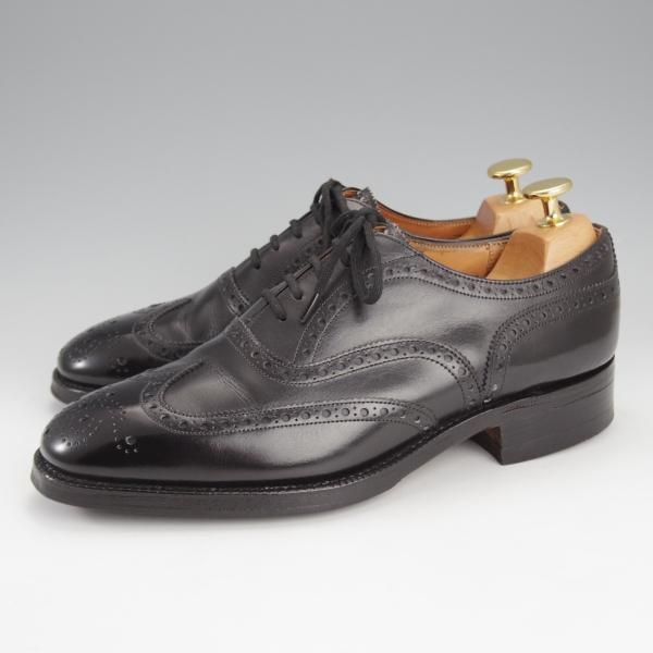 極美品★チャーチ 50F/UK5【現行定価￥160,600-★旧チャーチ/73ラスト/CHETWYND】チェットウィンド/3都市ロゴ/黒/メンズ/Church's★i798